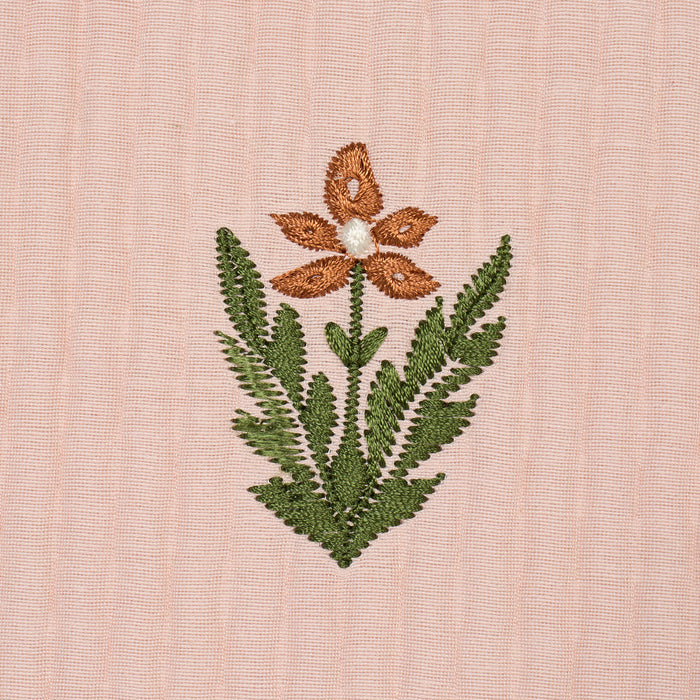 Schumacher Elmslie Embroidery Petal Fabric Sample 84372