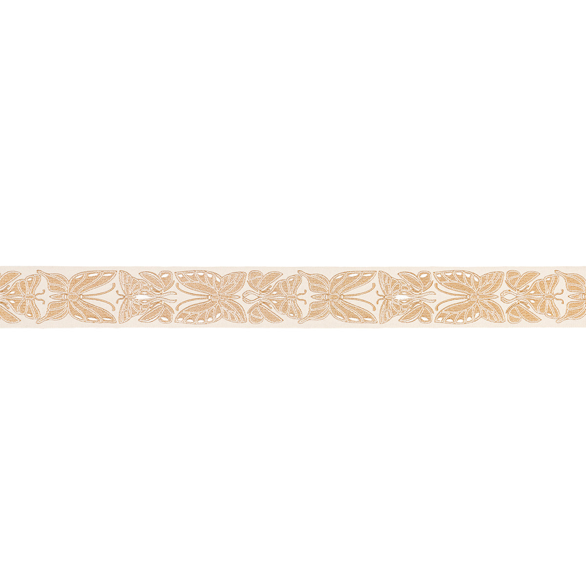 Schumacher Metamorphosis Tape Ivory & Gold Trim Sample 84381