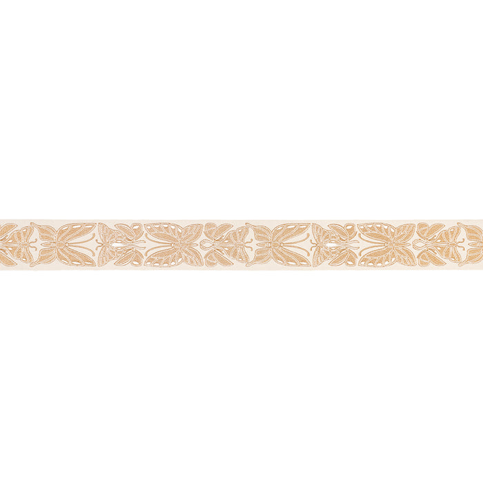 Schumacher Metamorphosis Tape Ivory & Gold Trim Sample 84381