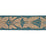 Schumacher Metamorphosis Tape Teal & Gold Trim Sample 84382