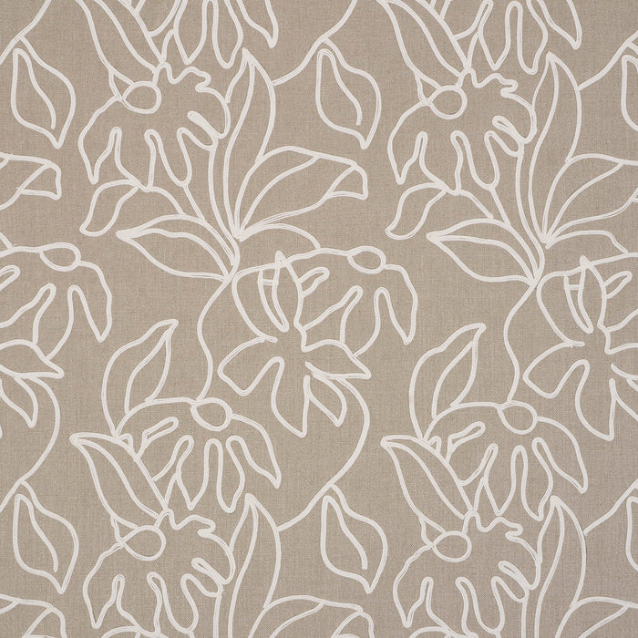 Schumacher Lola Embroidery Flax Fabric 84410