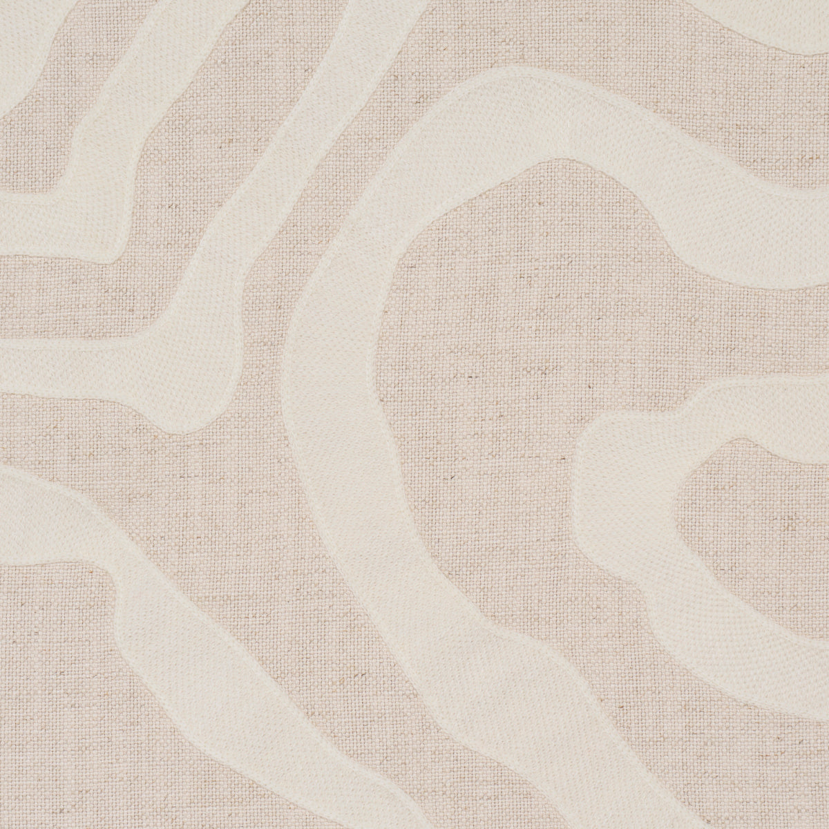 Schumacher Defeo Embroidery Bone Fabric 84431