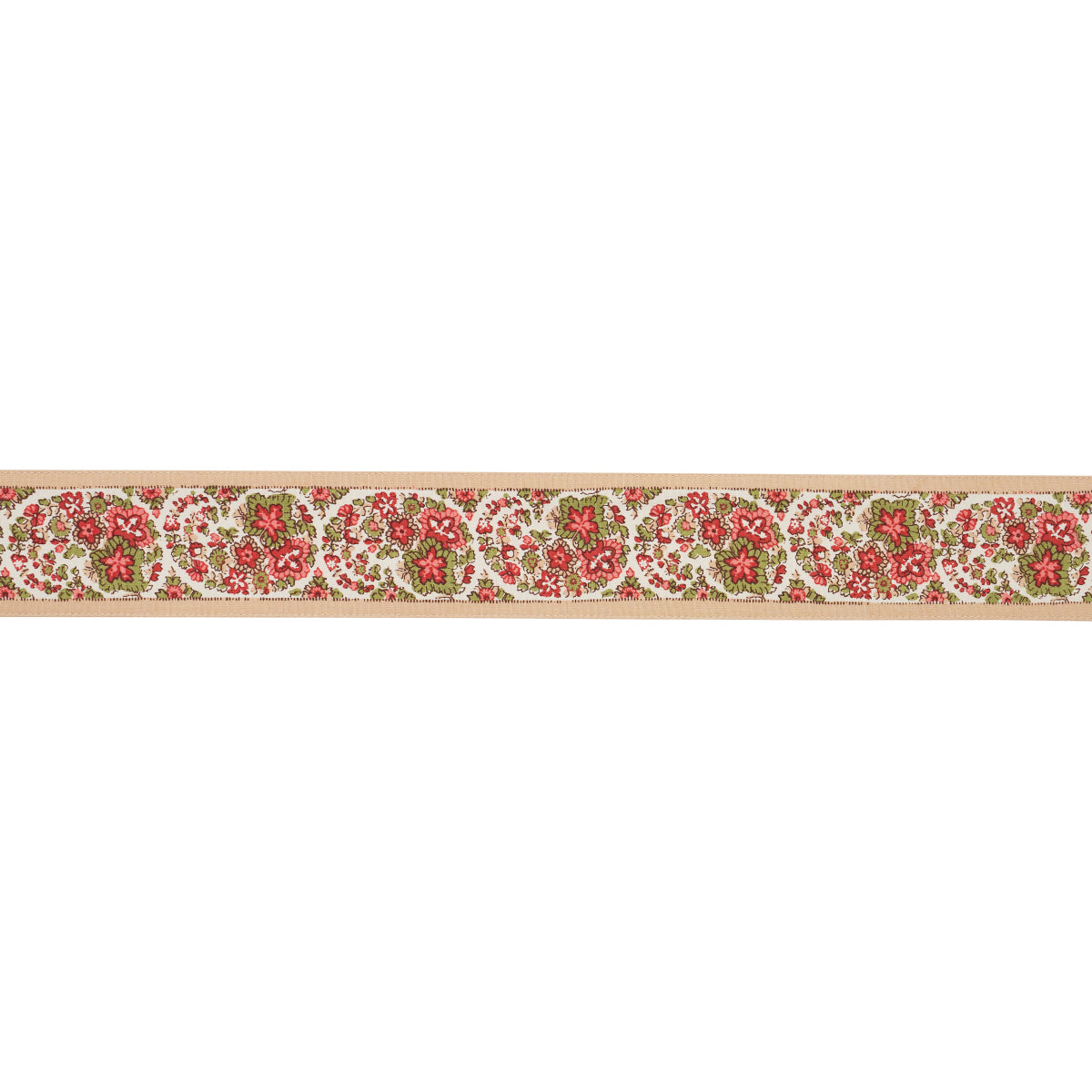 Schumacher Ines Paisley Trim Rose & Cognac Trim 84442