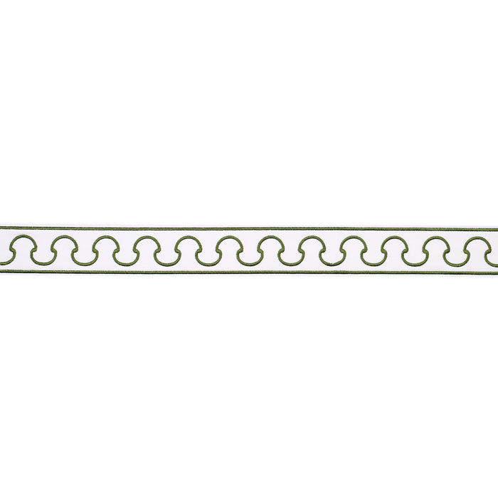 Schumacher Grenelle Green Trim Sample 84561