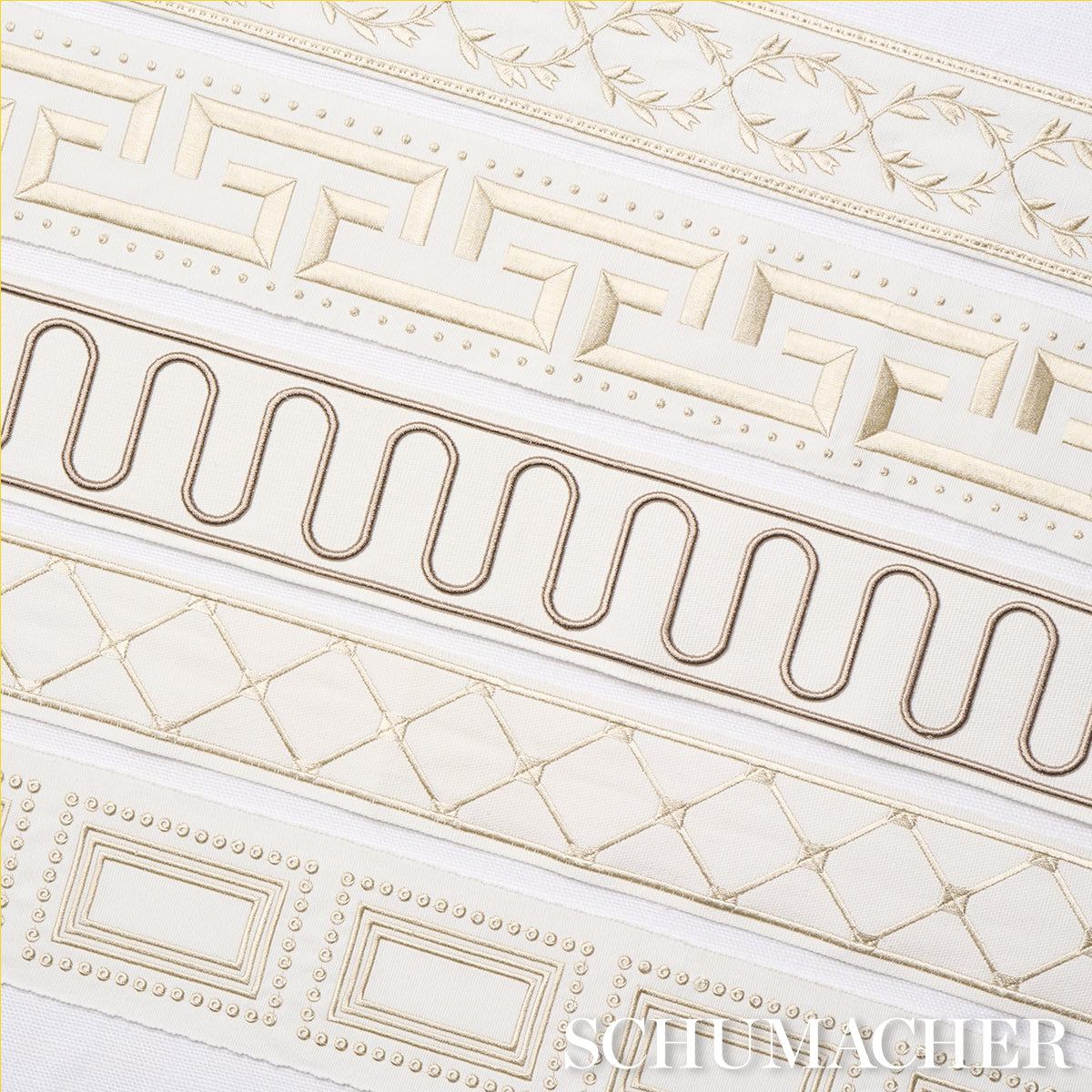 Schumacher Maison Vine Ivory Trim 84571