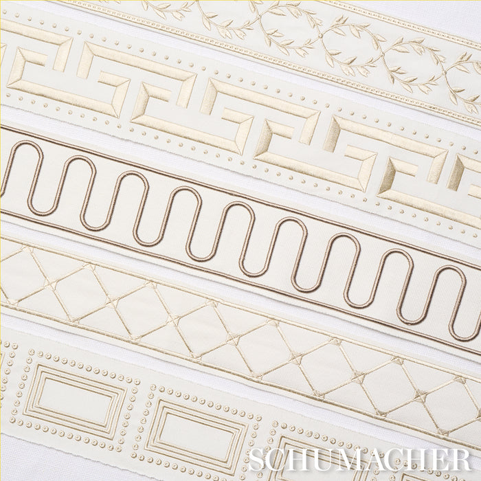 Schumacher Maison Vine Ivory Trim Sample 84571