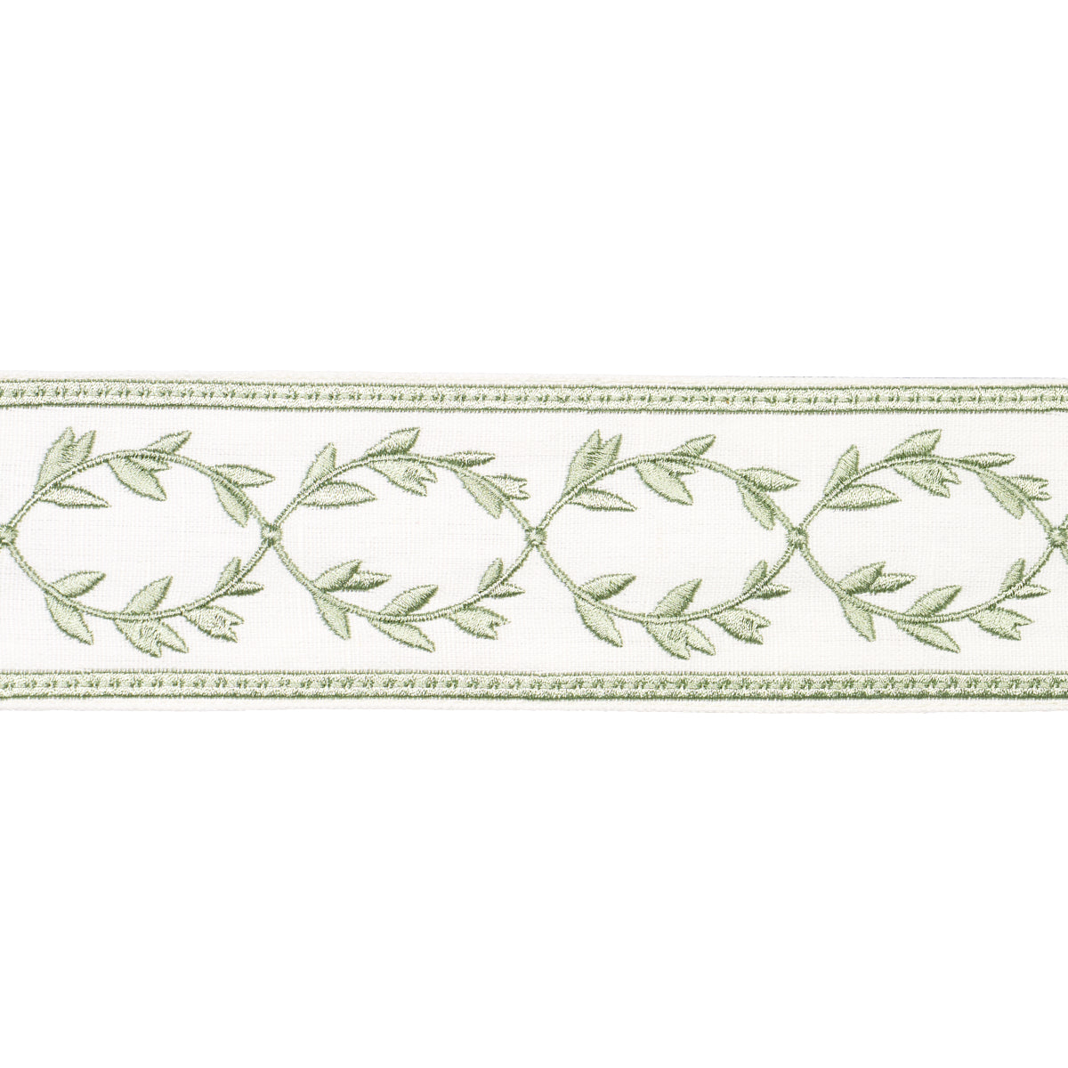 Schumacher Maison Vine Celadon Trim Sample 84572