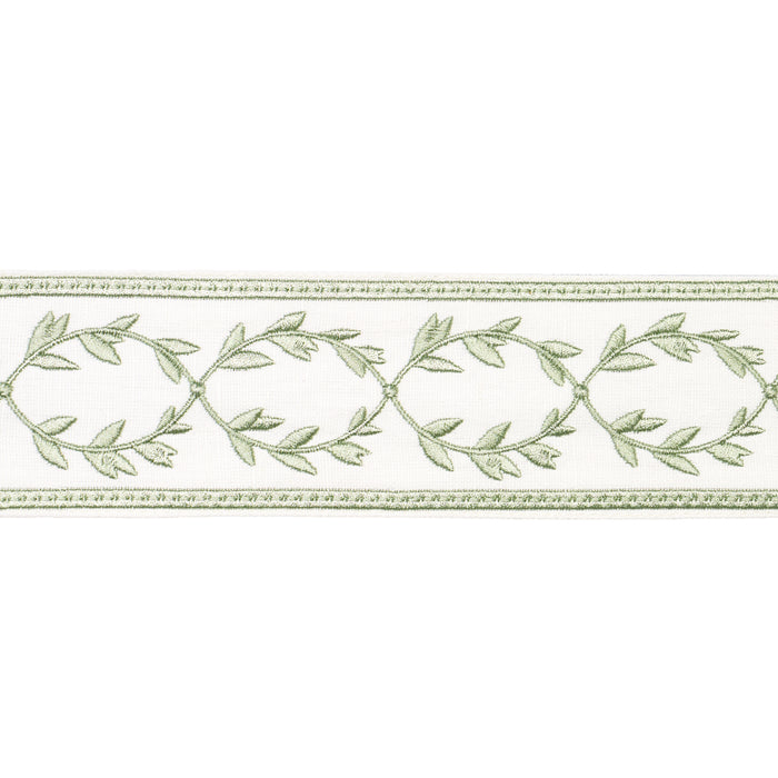 Schumacher Maison Vine Celadon Trim Sample 84572