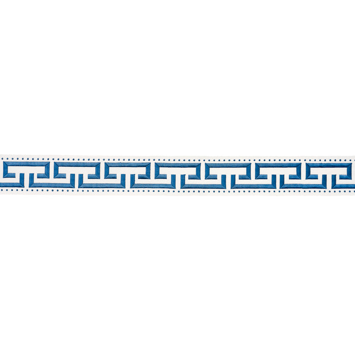 Schumacher Margo Fret Marine Trim Sample 84580