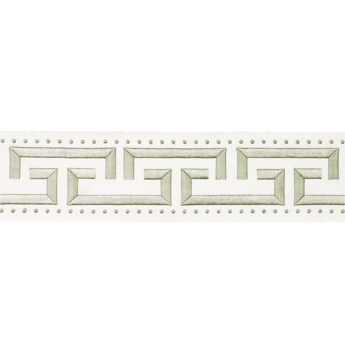 Schumacher Margo Fret Celadon Trim 84583