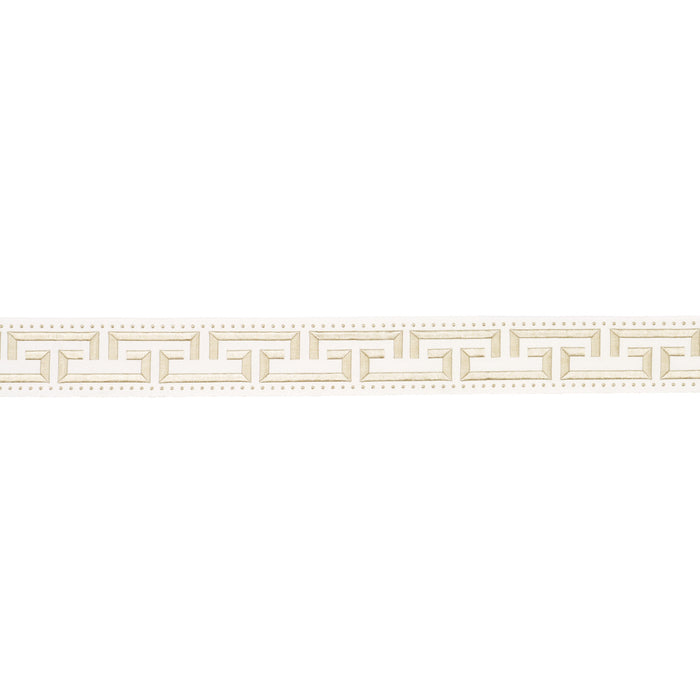 Schumacher Margo Fret Ivory Trim 84584