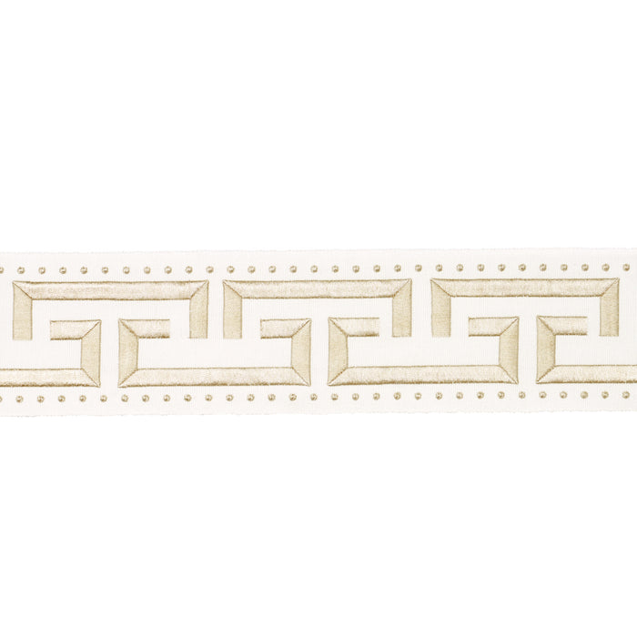 Schumacher Margo Fret Ivory Trim 84584