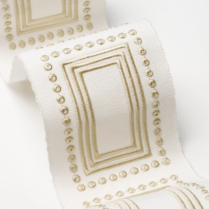 Schumacher Porte Parisien Ivory Trim Sample 84610