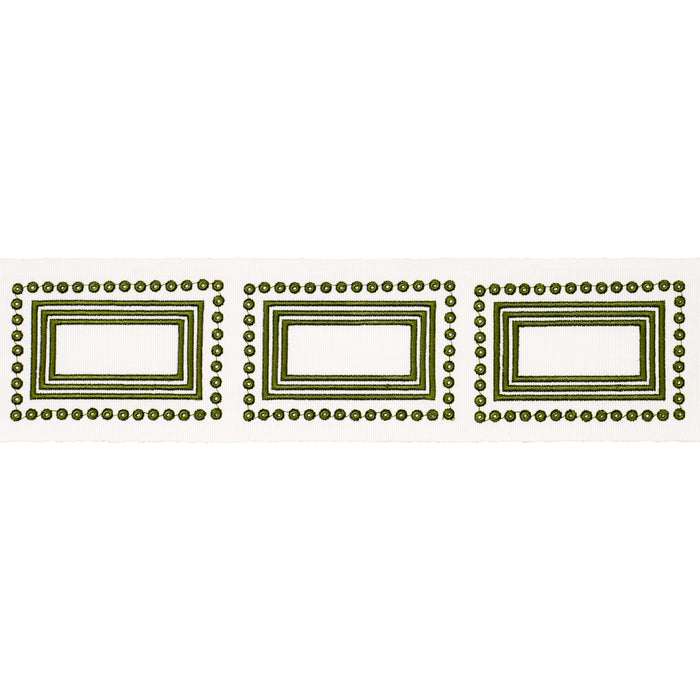 Schumacher Porte Parisien Green Trim Sample 84611