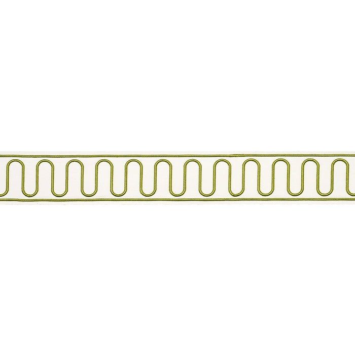 Schumacher Royere Scroll Green Trim Sample 84622