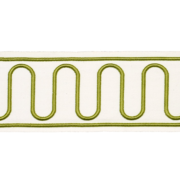 Schumacher Royere Scroll Green Trim 84622