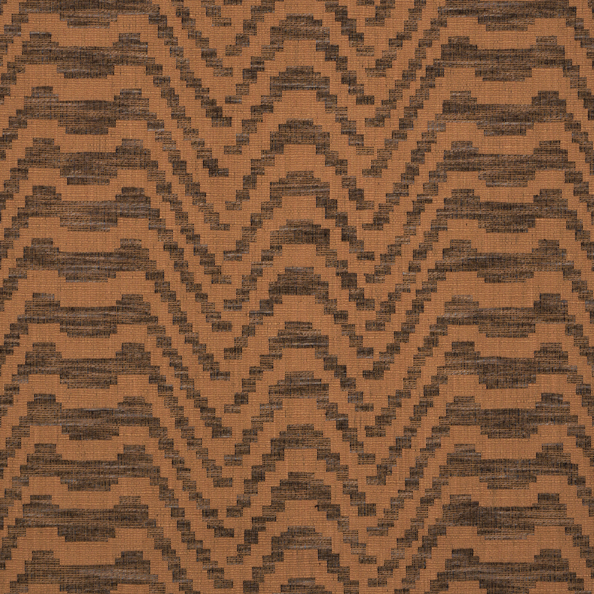 Schumacher Stepped Chevron Sepia Fabric 84642