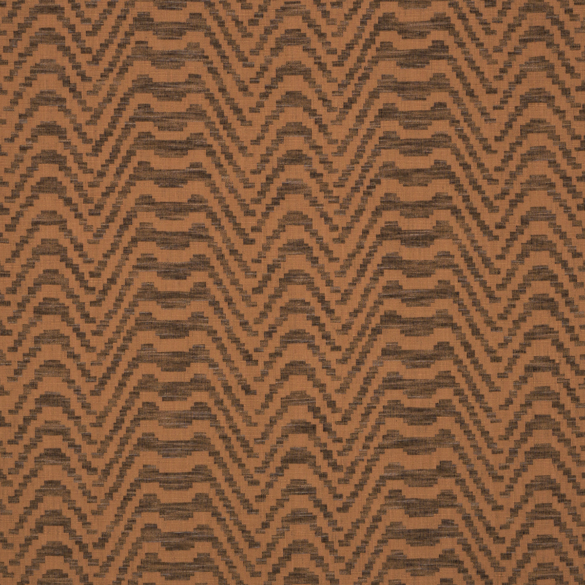 Schumacher Stepped Chevron Sepia Fabric Sample 84642