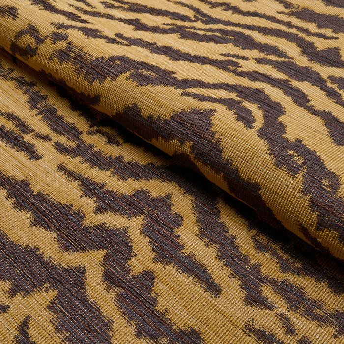 Schumacher Shivalik Hills Tiger Gold Fabric Sample 84650