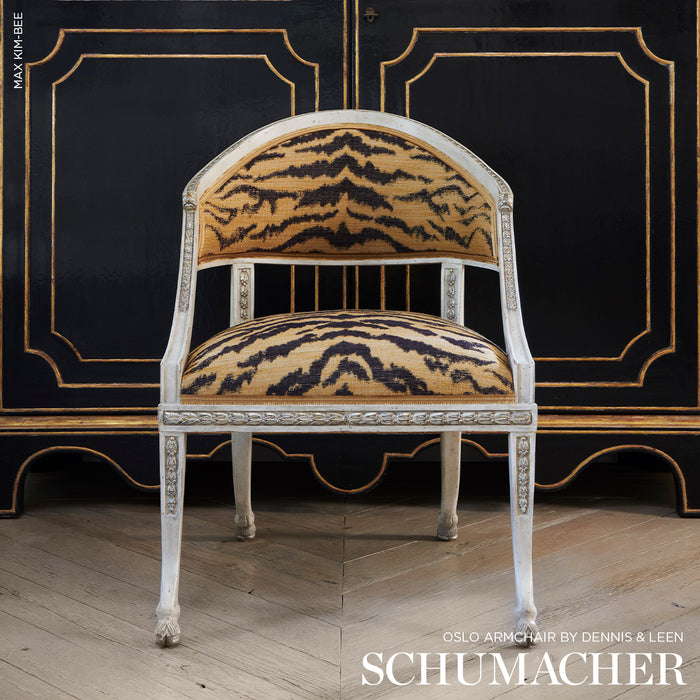 Schumacher Shivalik Hills Tiger Gold Fabric Sample 84650