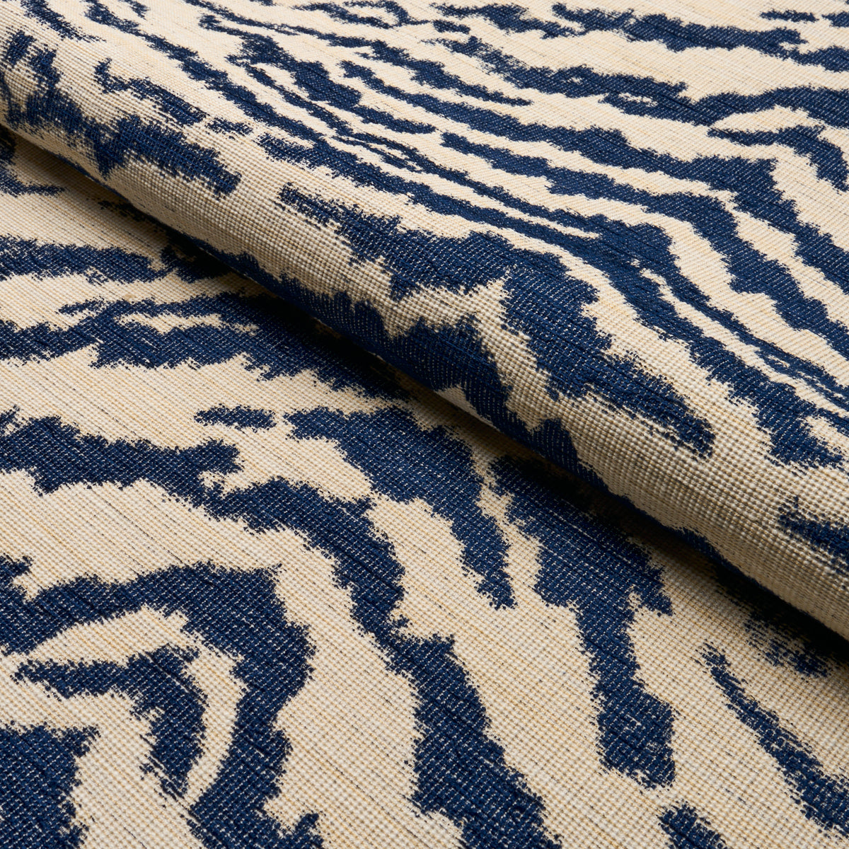 Schumacher Shivalik Hills Tiger Indigo Fabric Sample 84651