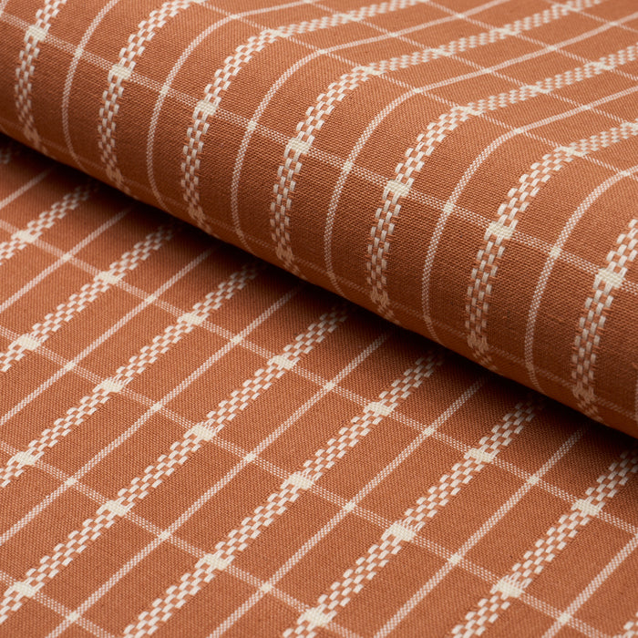 Schumacher Boyd Check Spice Fabric 84680