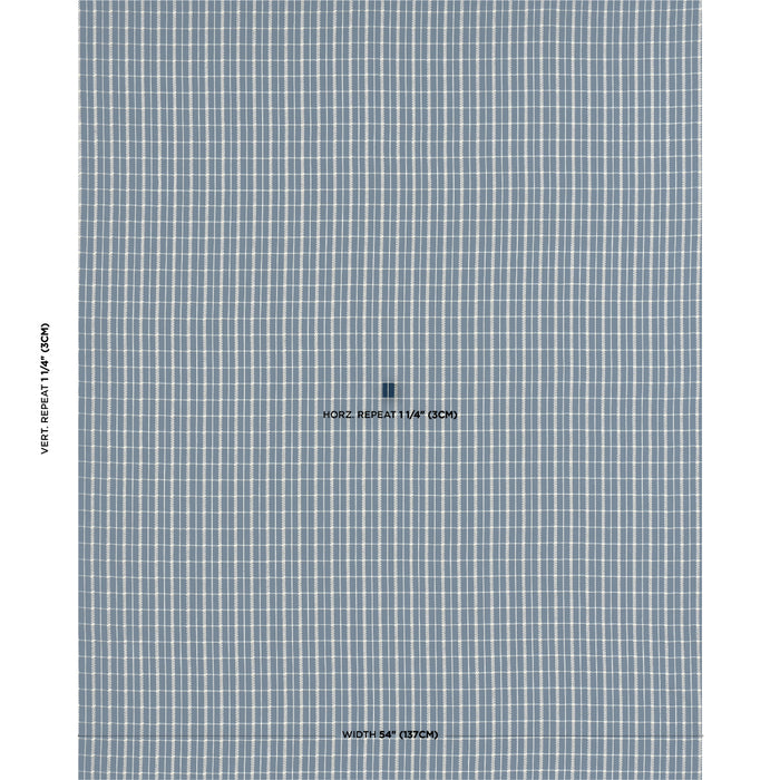 Schumacher Boyd Check Indigo Fabric 84681