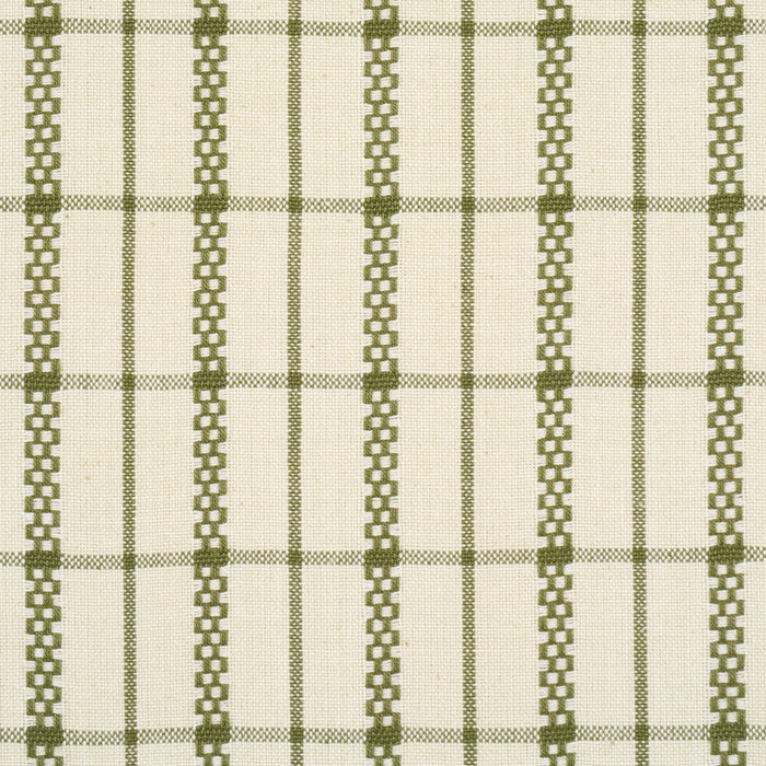 Schumacher Boyd Check Moss Fabric Sample 84682