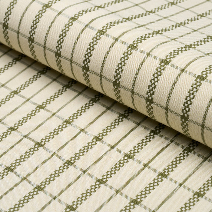 Schumacher Boyd Check Moss Fabric 84682