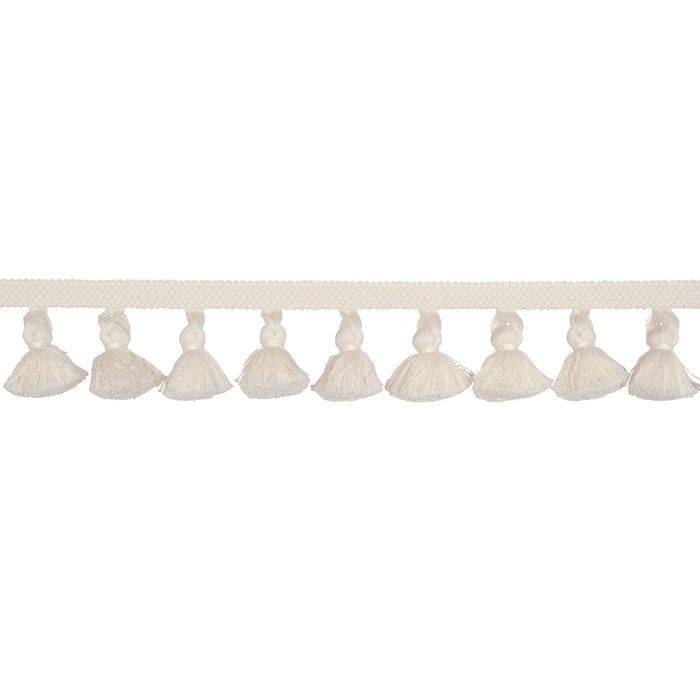 Schumacher Cotton Tassel Fringe Ivory Trim 84690