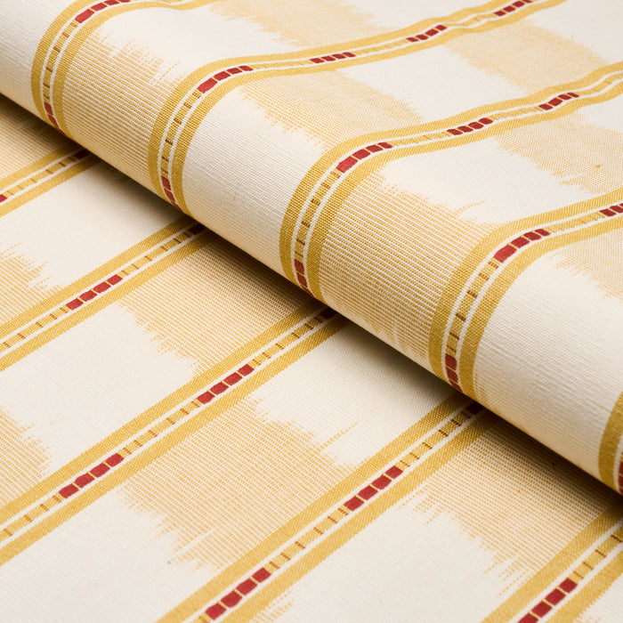 Schumacher Faye Ikat Ochre Fabric 84710