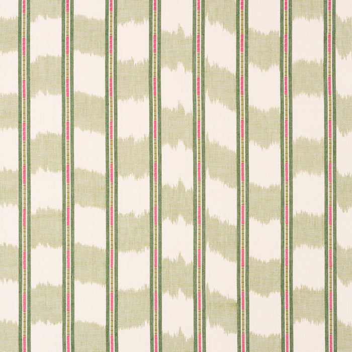 Schumacher Faye Ikat Leaf Fabric Sample 84711