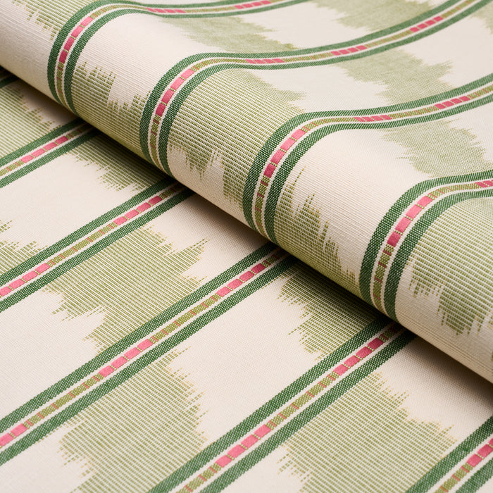 Schumacher Faye Ikat Leaf Fabric 84711