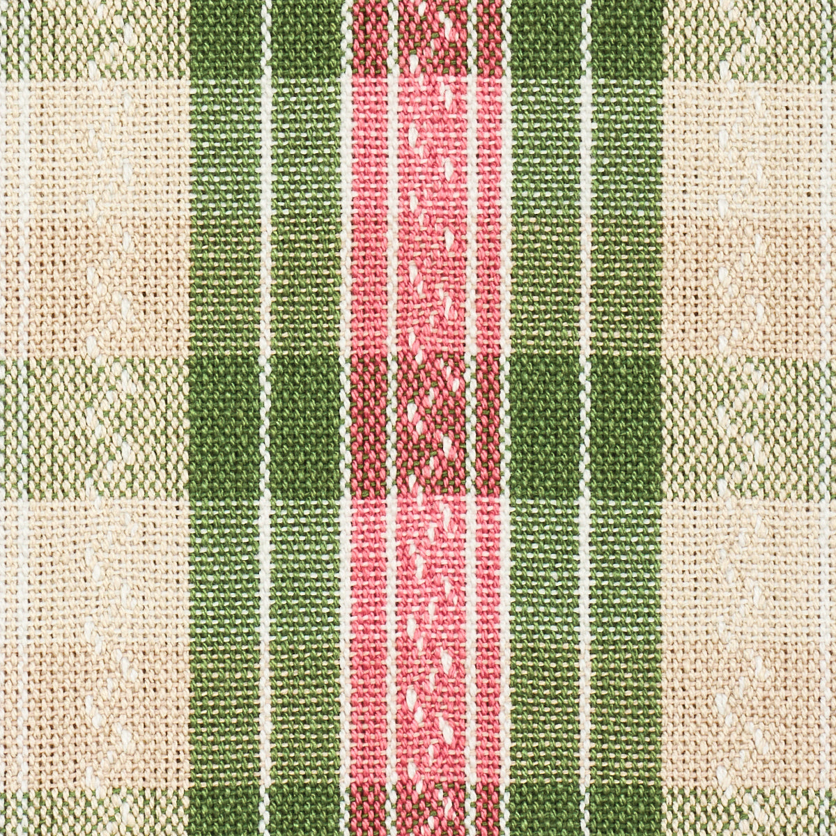 Schumacher Fonda Hand Woven Plaid Petal & Leaf Fabric 84721