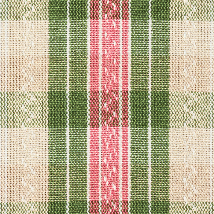 Schumacher Fonda Hand Woven Plaid Petal & Leaf Fabric Sample 84721