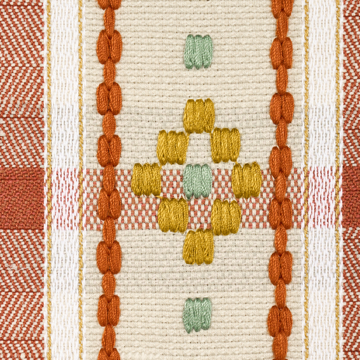 Schumacher Hutton Hand Woven Check Ochre Fabric 84732