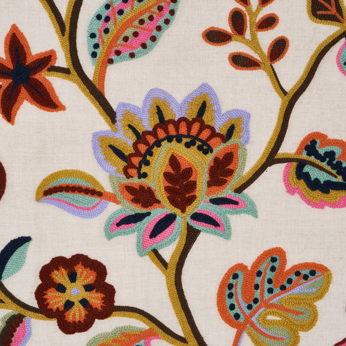 Schumacher Loulou Embroidery Jewel Fabric Sample 84750