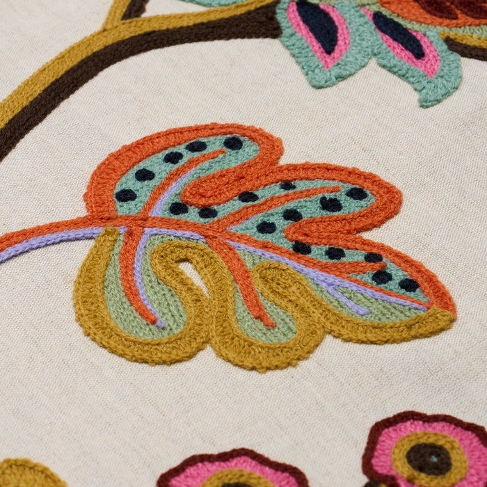 Schumacher Loulou Embroidery Jewel Fabric Sample 84750