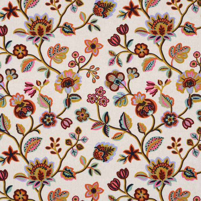 Schumacher Loulou Embroidery Jewel Fabric Sample 84750