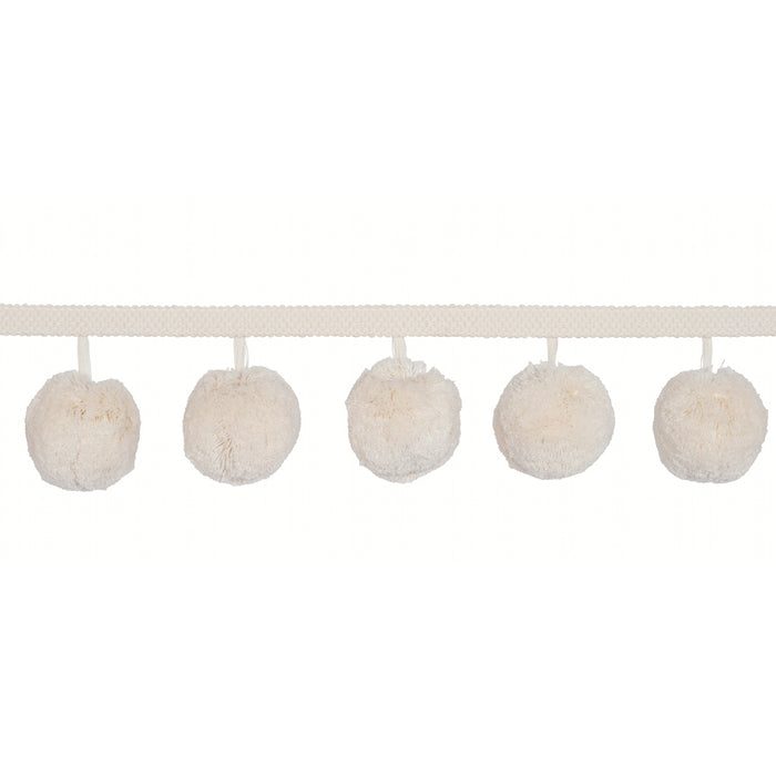 Schumacher Pom Pom Trim Ivory Trim 84770