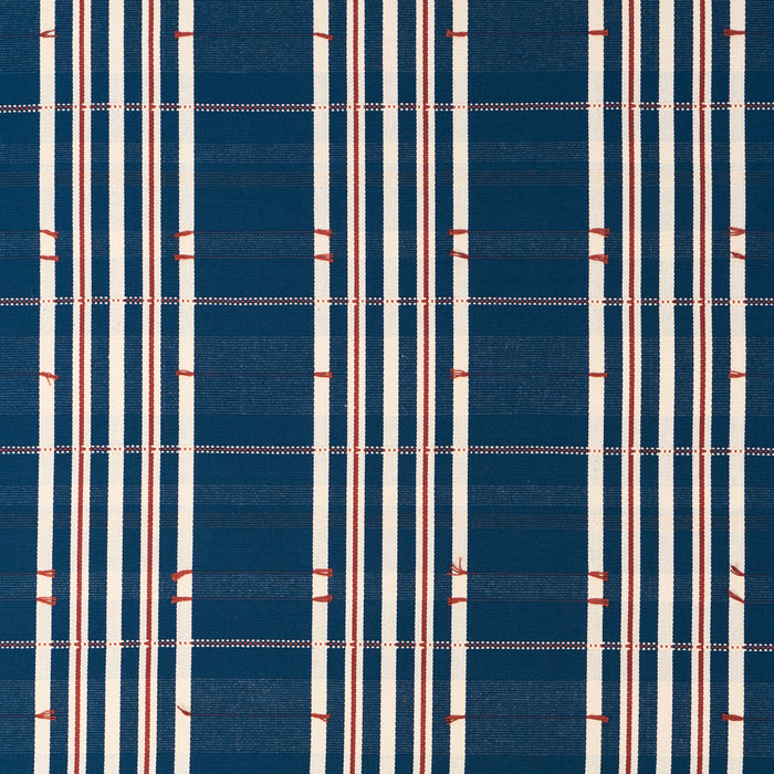 Schumacher Remmy Hand Woven Stripe Indigo Fabric Sample 84780