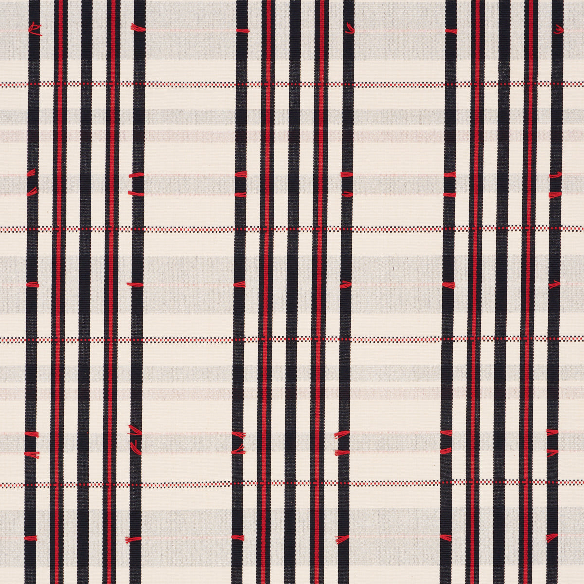 Schumacher Remmy Hand Woven Stripe Noir Fabric 84782