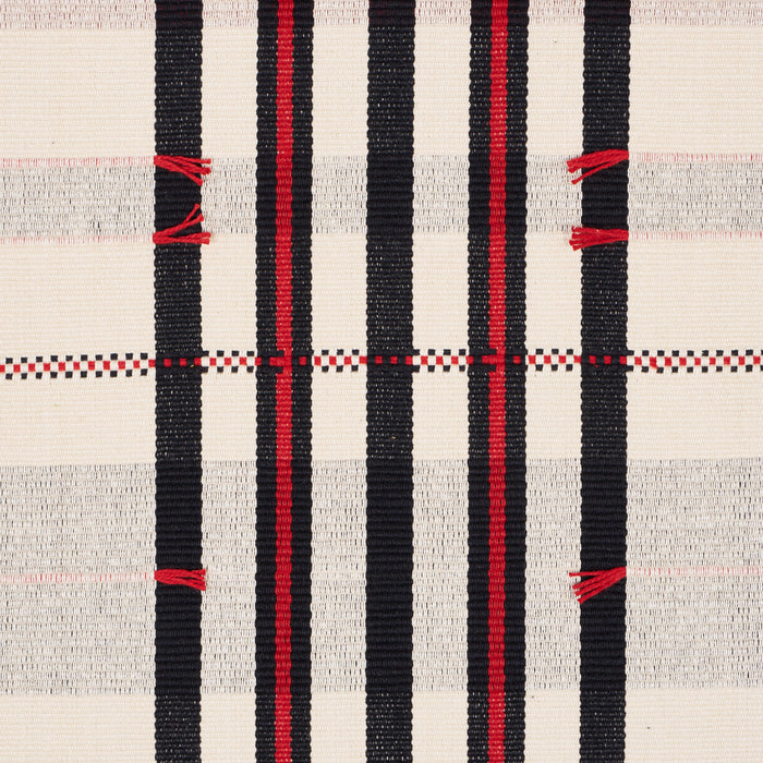 Schumacher Remmy Hand Woven Stripe Noir Fabric 84782