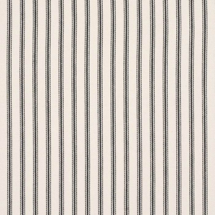 Schumacher Griffin Ticking Stripe Black & White Fabric 84860