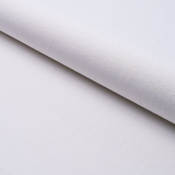 Schumacher Jumi Stonewashed Linen White Fabric Sample 84902