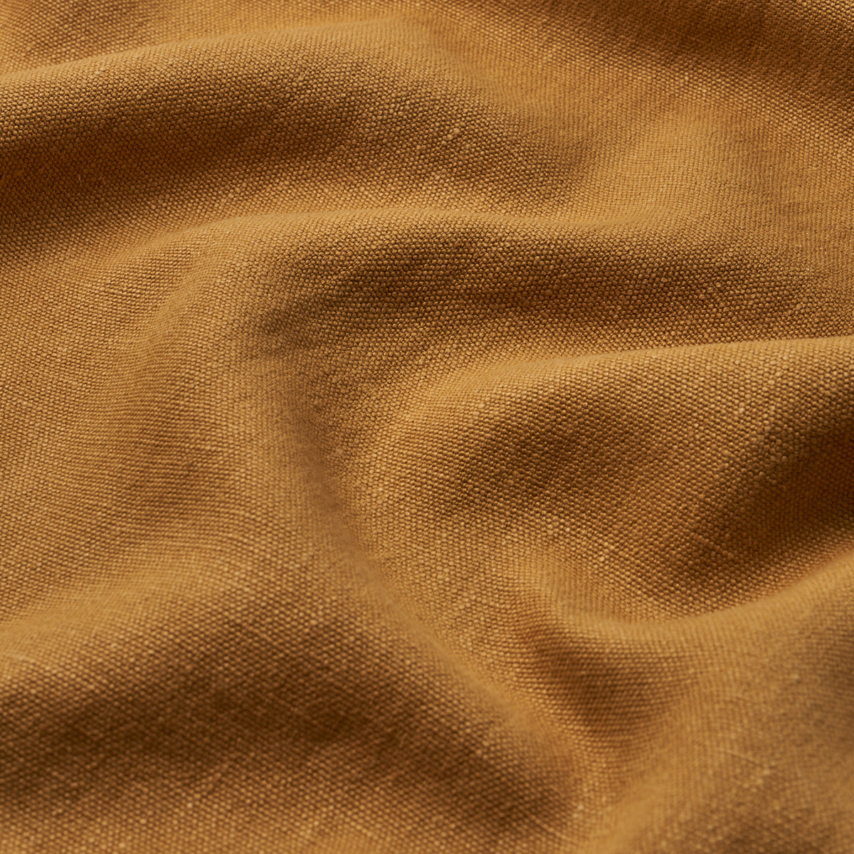 Schumacher Jumi Stonewashed Linen Ochre Fabric Sample 84905