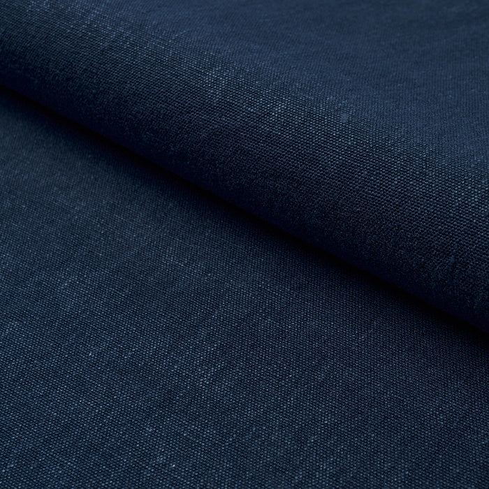 Schumacher Jumi Stonewashed Linen Navy Fabric 84910