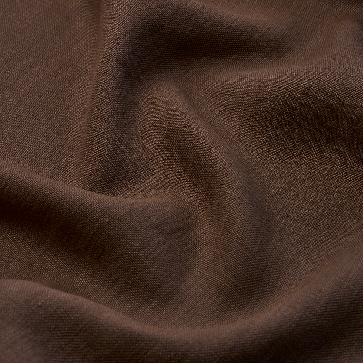 Schumacher Kai Linen Chocolate Fabric 84959