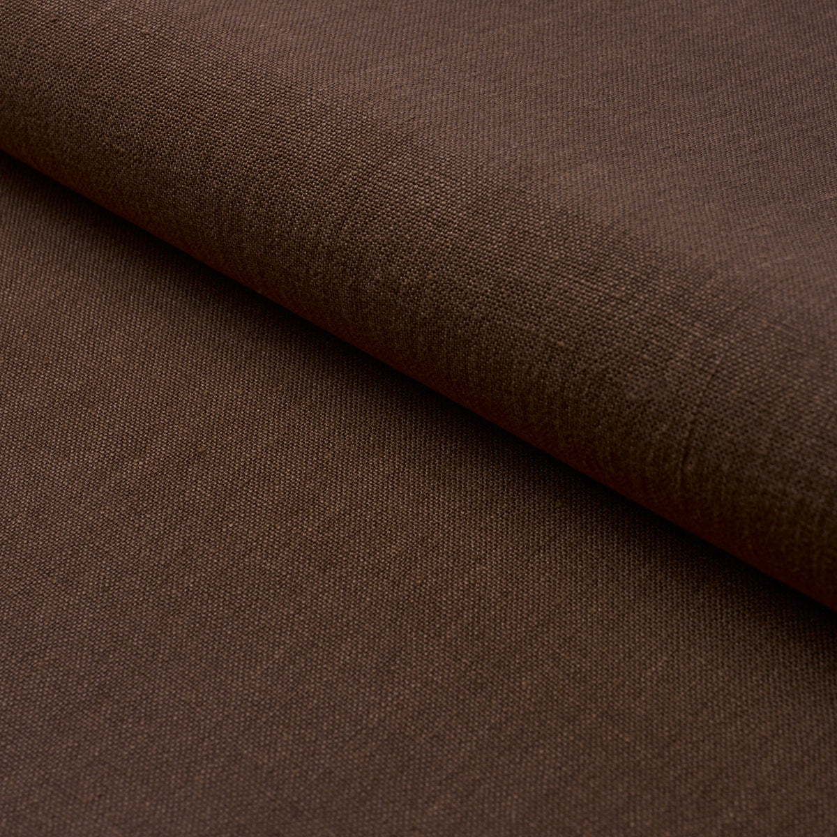 Schumacher Kai Linen Chocolate Fabric 84959