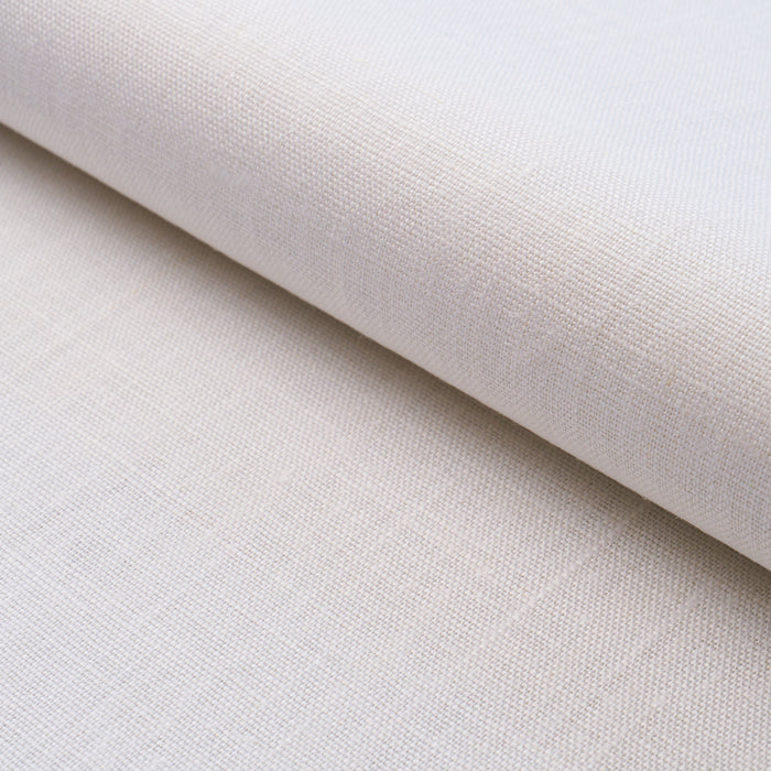 Schumacher Leo Glazed Linen Ivory Fabric 84960